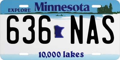 MN license plate 636NAS