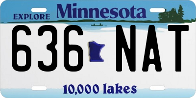 MN license plate 636NAT