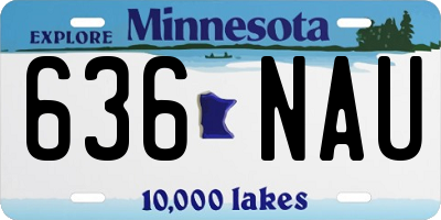 MN license plate 636NAU