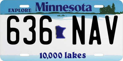 MN license plate 636NAV