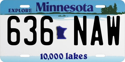 MN license plate 636NAW