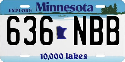 MN license plate 636NBB