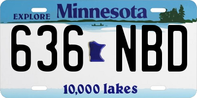 MN license plate 636NBD