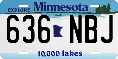 MN license plate 636NBJ