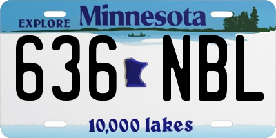MN license plate 636NBL