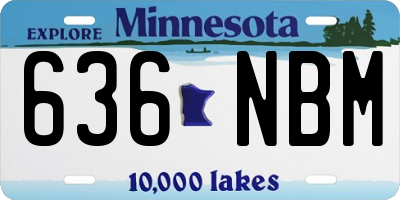 MN license plate 636NBM