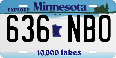 MN license plate 636NBO