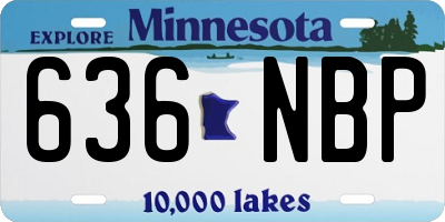 MN license plate 636NBP