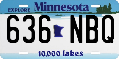 MN license plate 636NBQ