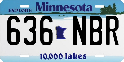 MN license plate 636NBR