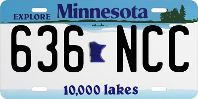 MN license plate 636NCC