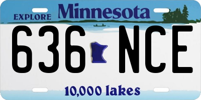 MN license plate 636NCE