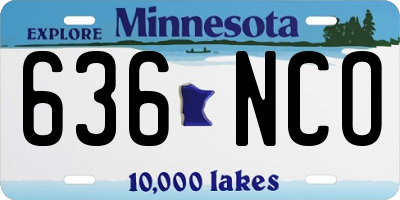 MN license plate 636NCO