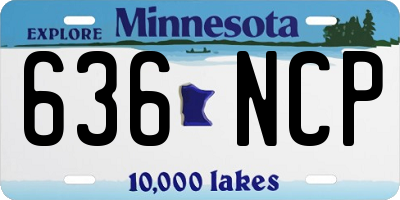 MN license plate 636NCP