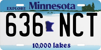 MN license plate 636NCT