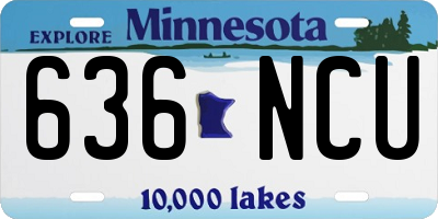 MN license plate 636NCU
