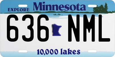 MN license plate 636NML