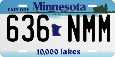 MN license plate 636NMM