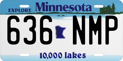 MN license plate 636NMP