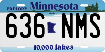MN license plate 636NMS