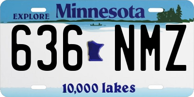 MN license plate 636NMZ