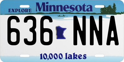 MN license plate 636NNA