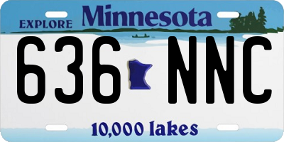 MN license plate 636NNC