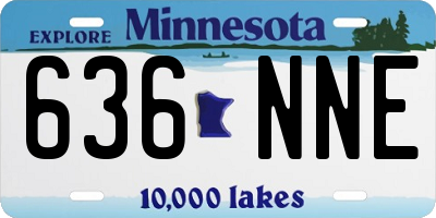 MN license plate 636NNE