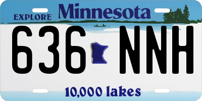 MN license plate 636NNH