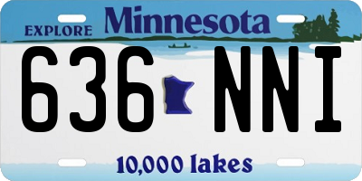 MN license plate 636NNI
