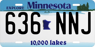 MN license plate 636NNJ