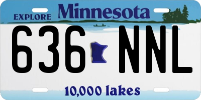 MN license plate 636NNL