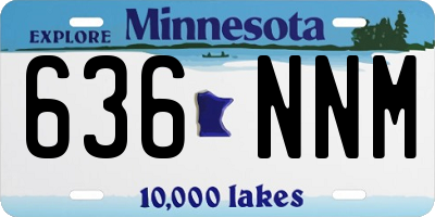 MN license plate 636NNM