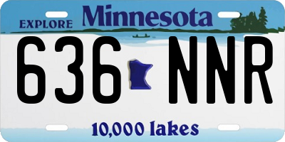 MN license plate 636NNR