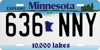 MN license plate 636NNY