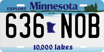 MN license plate 636NOB