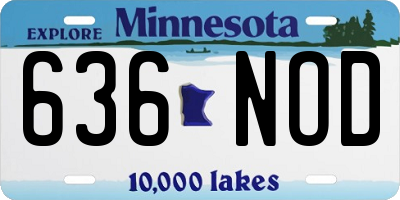 MN license plate 636NOD