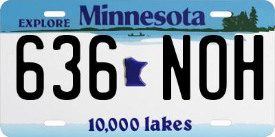 MN license plate 636NOH