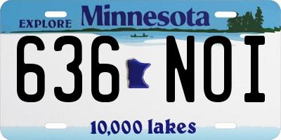 MN license plate 636NOI