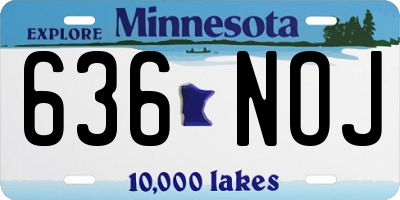 MN license plate 636NOJ