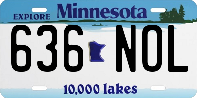 MN license plate 636NOL