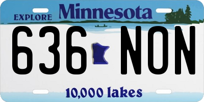 MN license plate 636NON