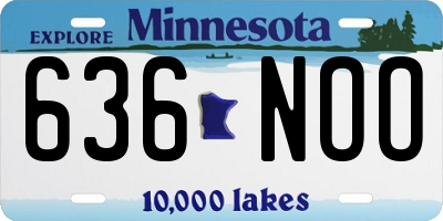 MN license plate 636NOO
