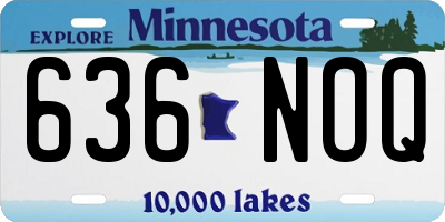 MN license plate 636NOQ