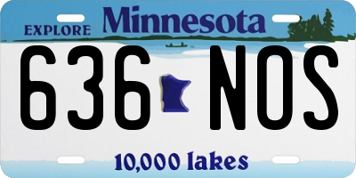 MN license plate 636NOS