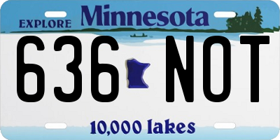 MN license plate 636NOT