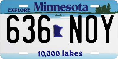 MN license plate 636NOY