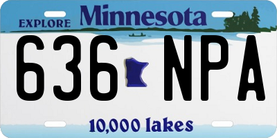 MN license plate 636NPA