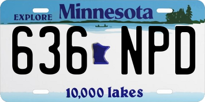 MN license plate 636NPD