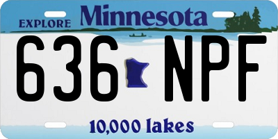 MN license plate 636NPF